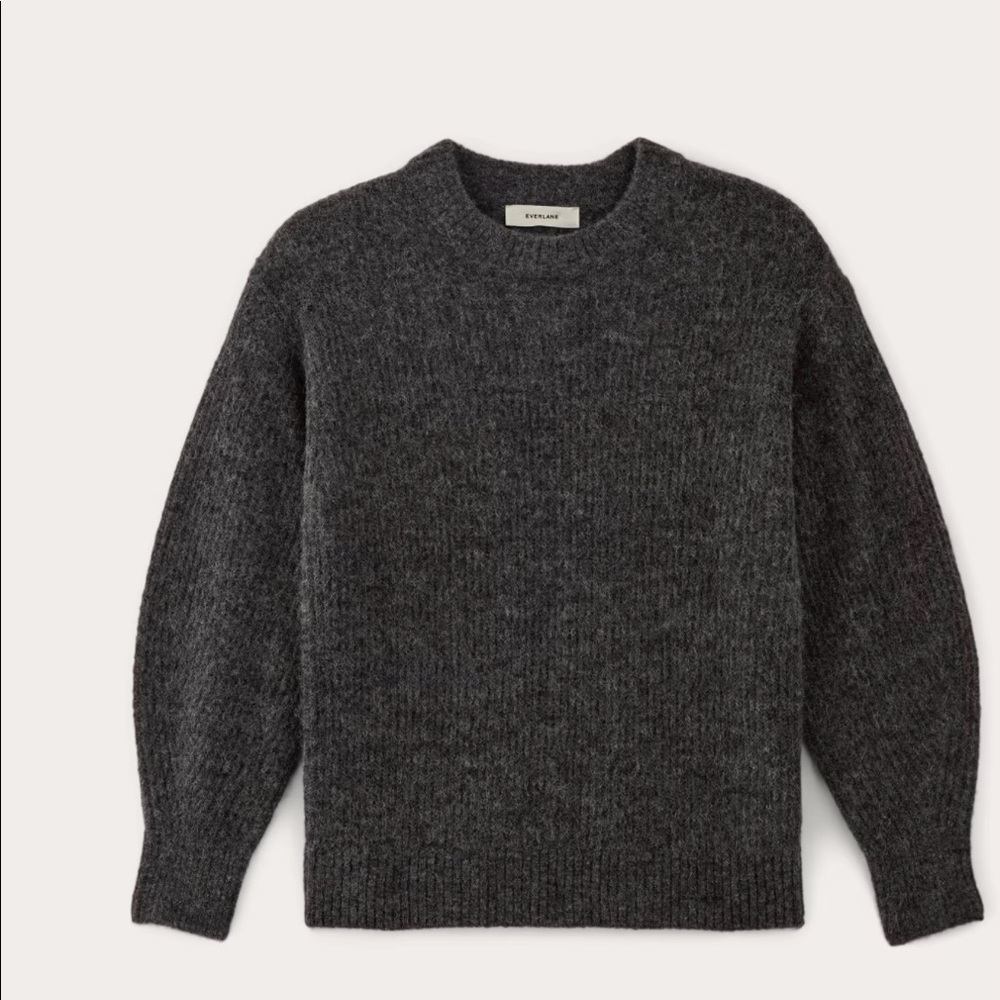 Everlane Cocoon Crew in Alpaca Dark Charcoal